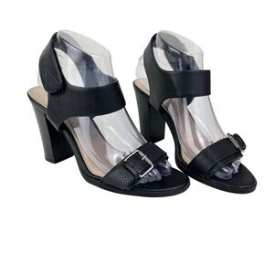 Simply Vera Vera Wang Black Vegan Block Heel Sandals Women Size 7